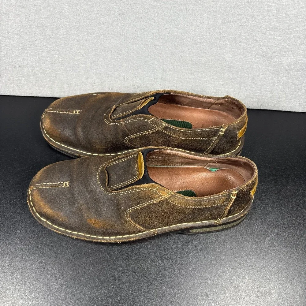 Clarks Garnett 35143 Brown‎ Loafer Shoes Leather Sneakers Size 10M Slip On